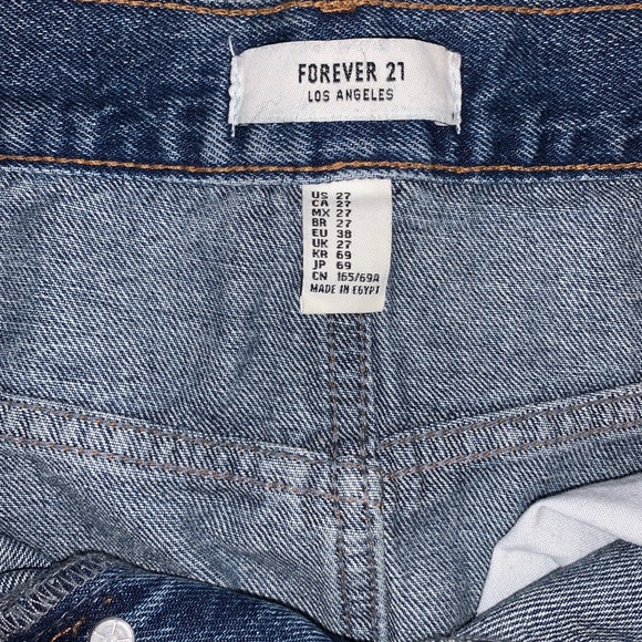 Forever 21 Jean Skirt with Raw Hem Size 27 - Picture 4 of 6